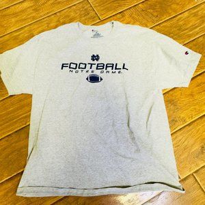 Vintage Notre Dame  shirt Champion Brand Size XXL GRAY